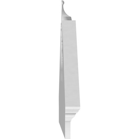 Ekena Millwork Acorn Architectural Grade PVC Combination Pediment, 82"W x 27-3/8"H x 2-3/4"P (Pitch 6/12) PEDPC082X275ACR00